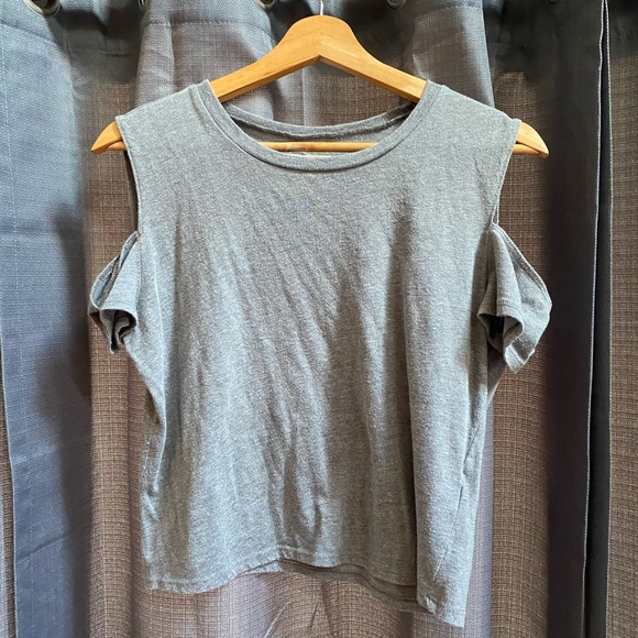 Grey off the shoulder Hollister shirt - Picture 1 of 5